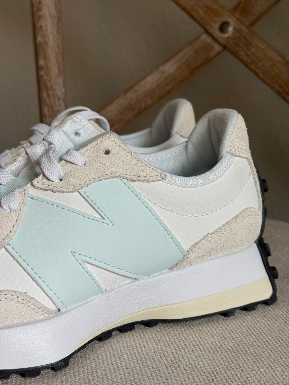 New Balance 327 Sneakers white glint blue - Picture 4 of 8